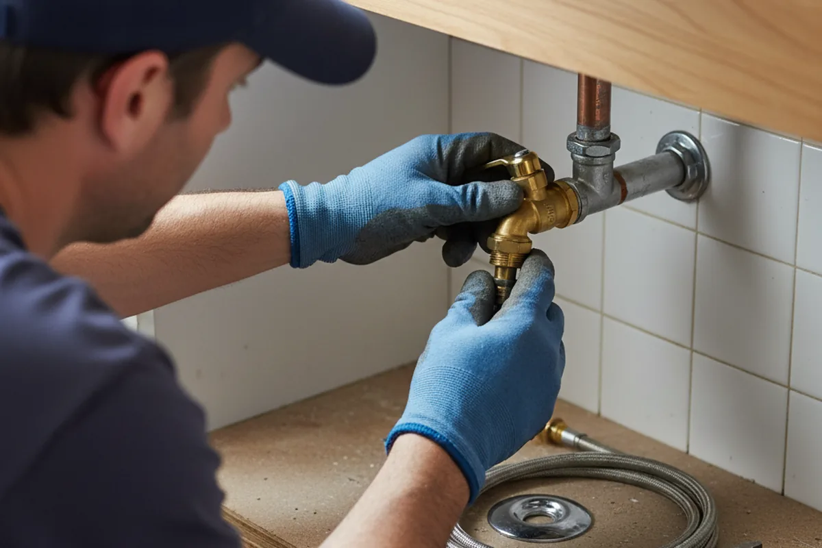Shutoff valve and fitting work during Faucet and Fixture Repair in Solvang